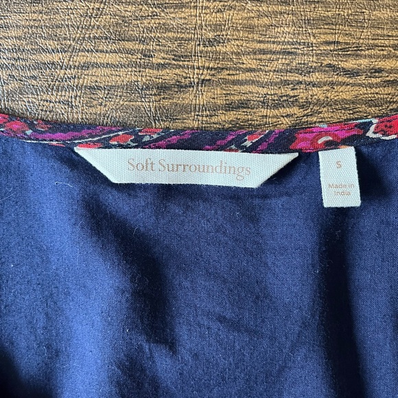 Soft surroundings embroidered tasseled tunic, women’s small, bohemian - Picture 8 of 8